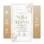 Convite de casamento digital elegante com design personalizado, perfeito para celebrar o grande dia. Inclui informações sobre a cerimônia, local e RSVP de forma prática e moderna.